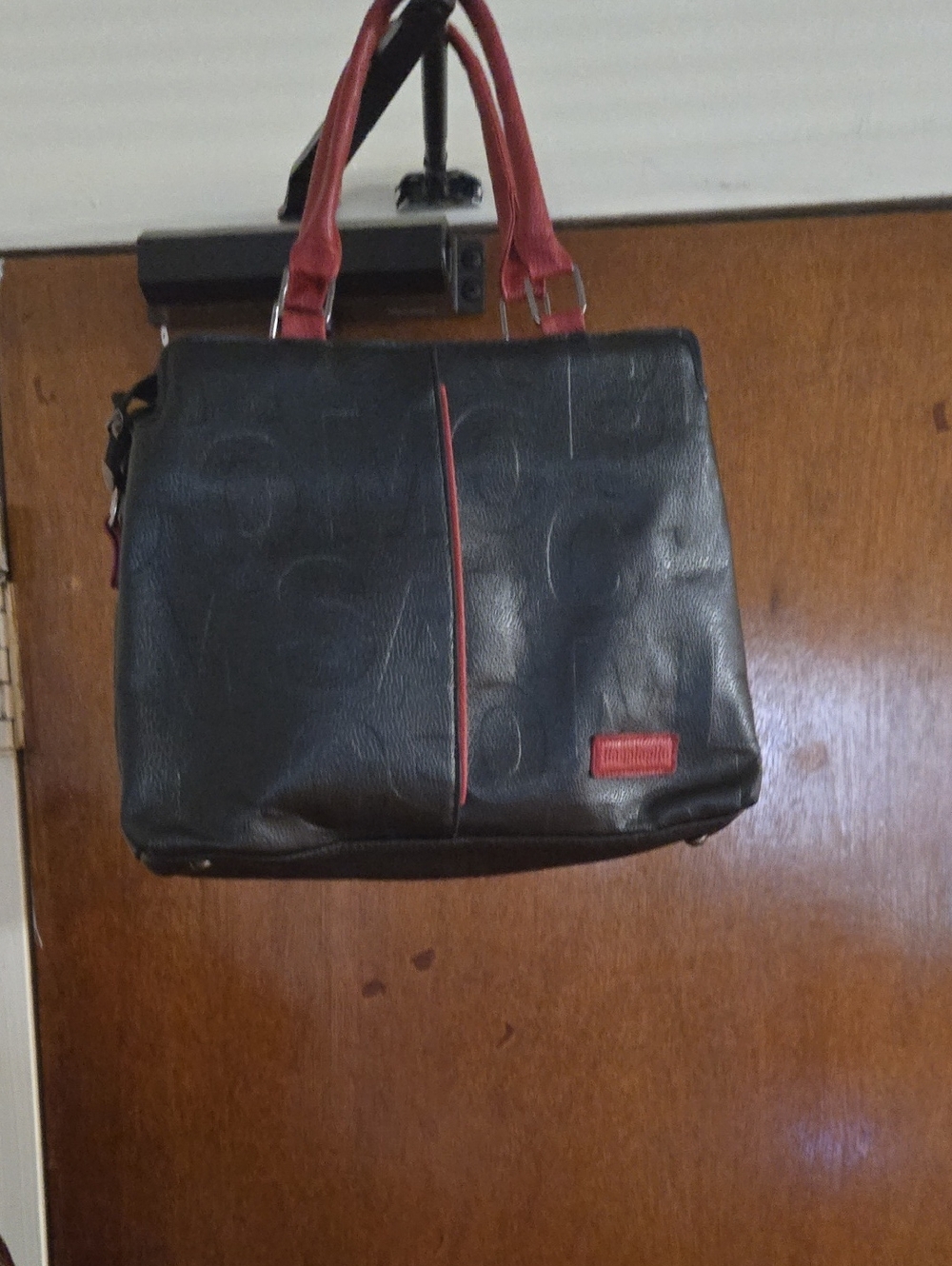 Black and Red Men's Tote Bag - Stylish Everyday Carry